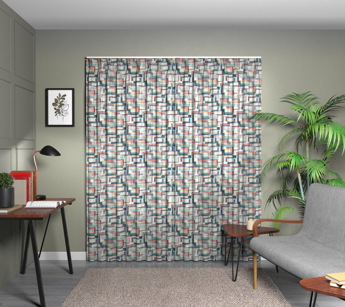 Astaire Sherbet Triple Pleat Curtain