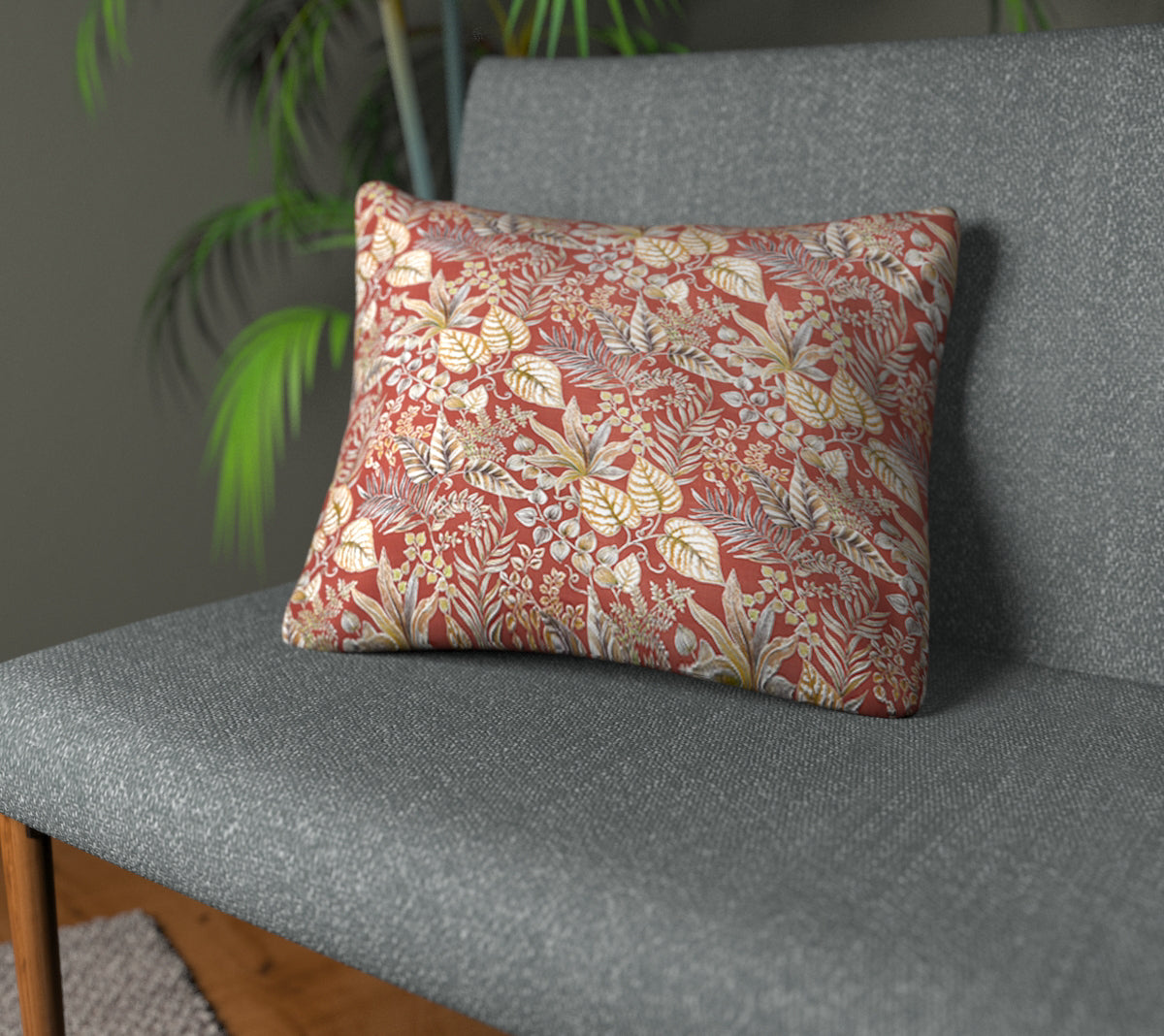 Paloma Terracotta Plain Cushion