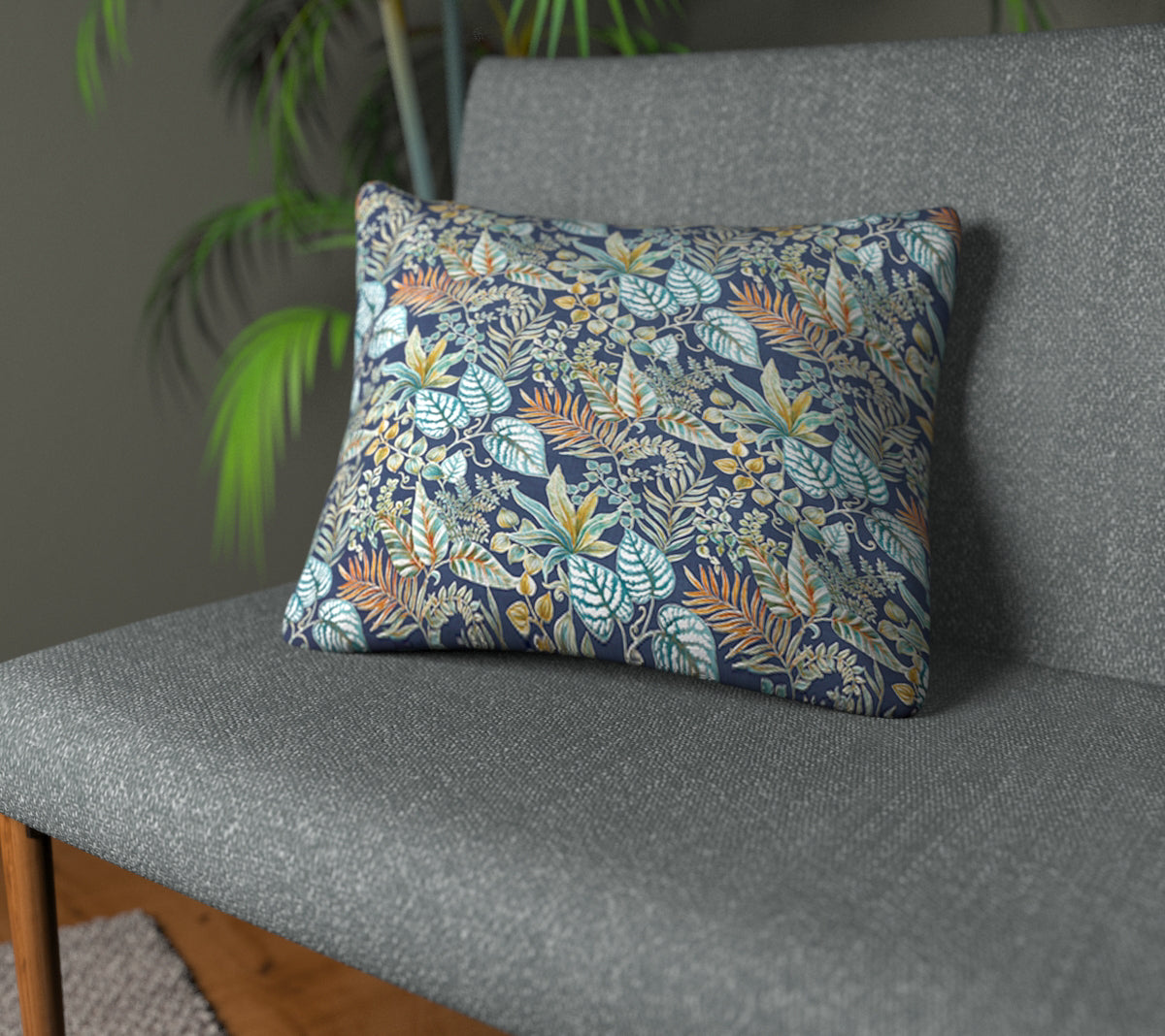 Paloma Azure Plain Cushion