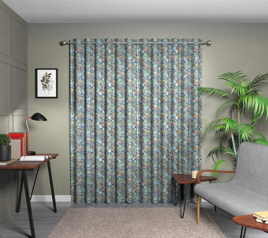 Paloma Azure Eyelets Curtain