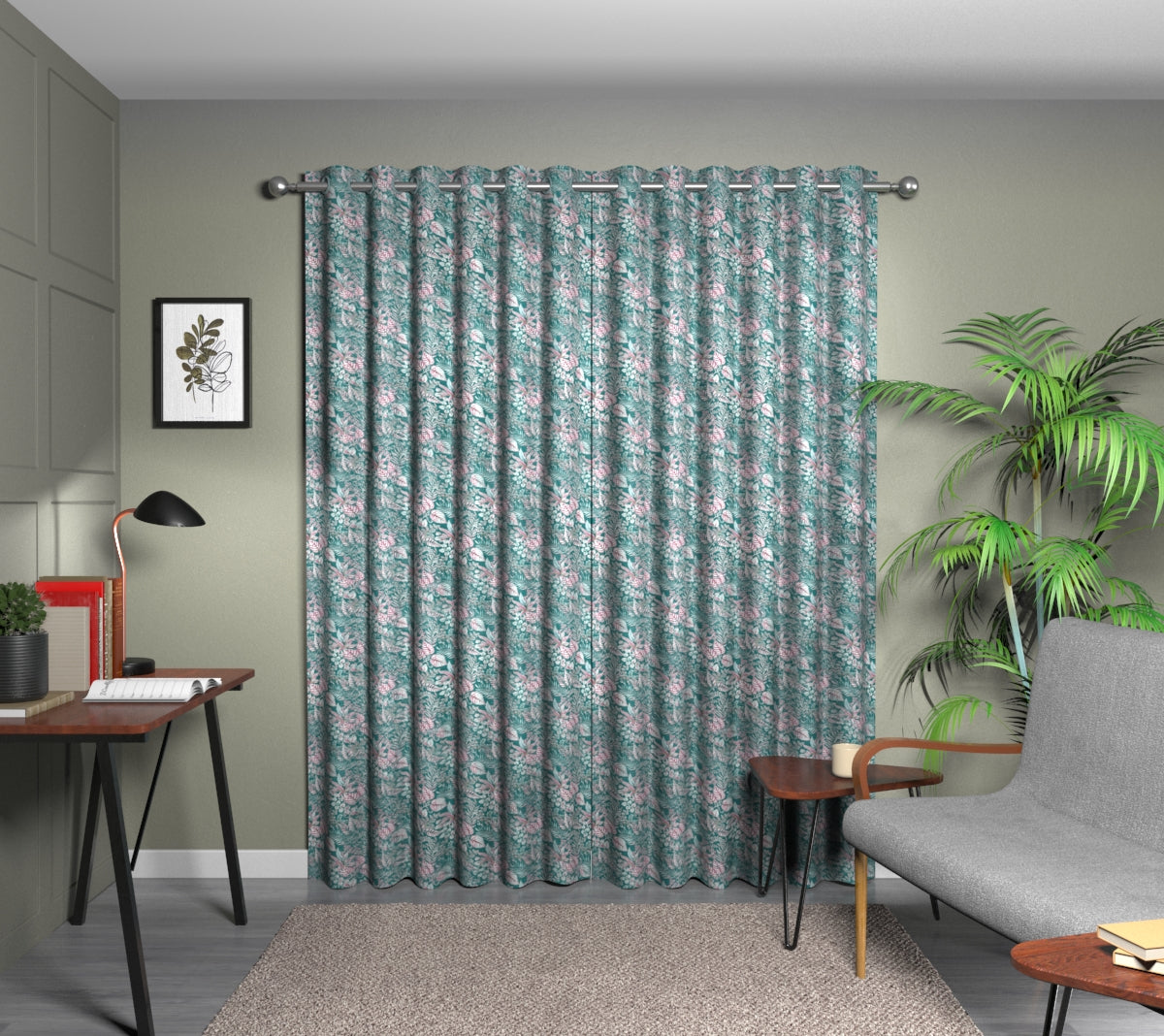 Paloma Blueberry Eyelets Curtain