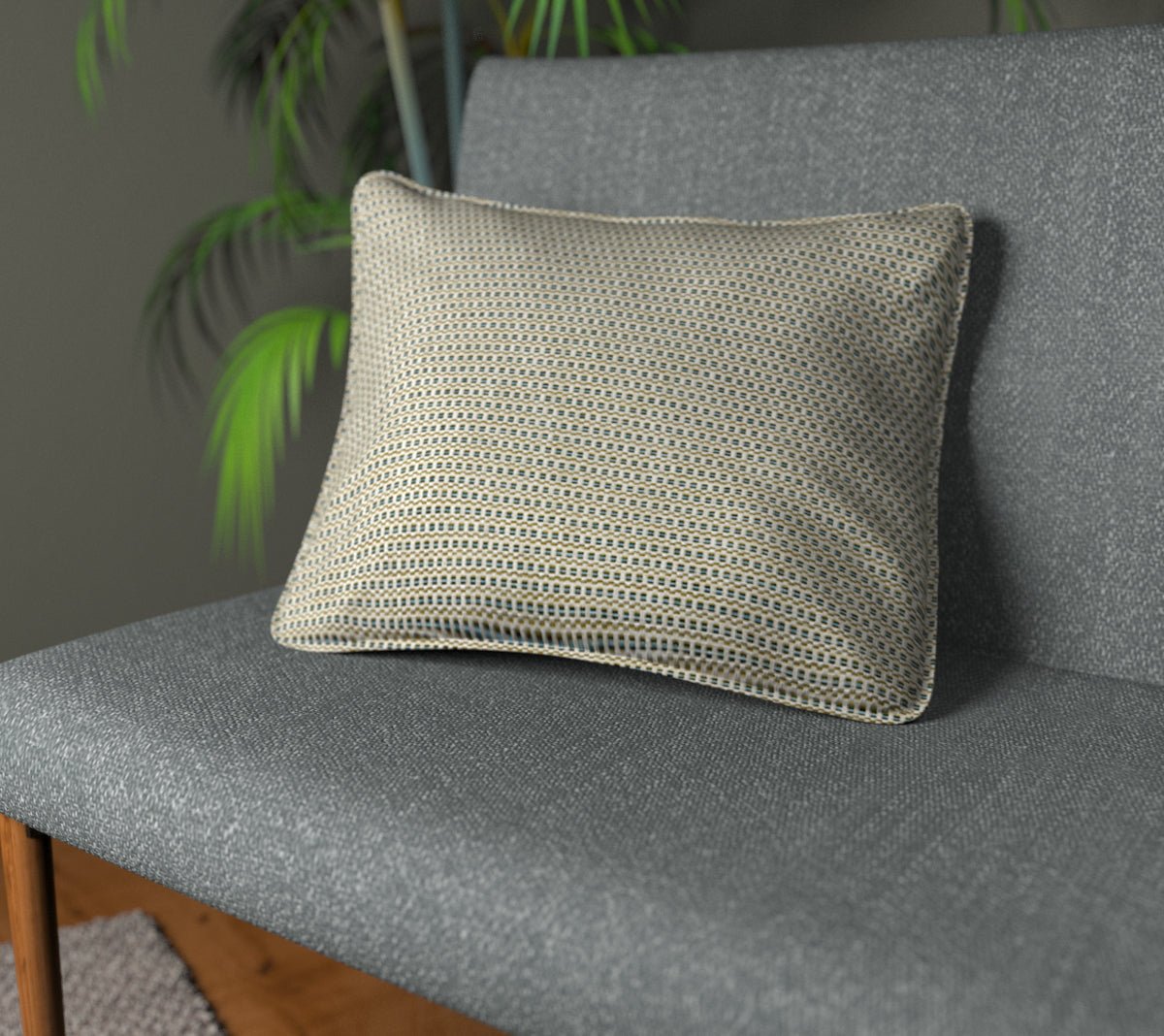Alvana Fern Piped Cushion