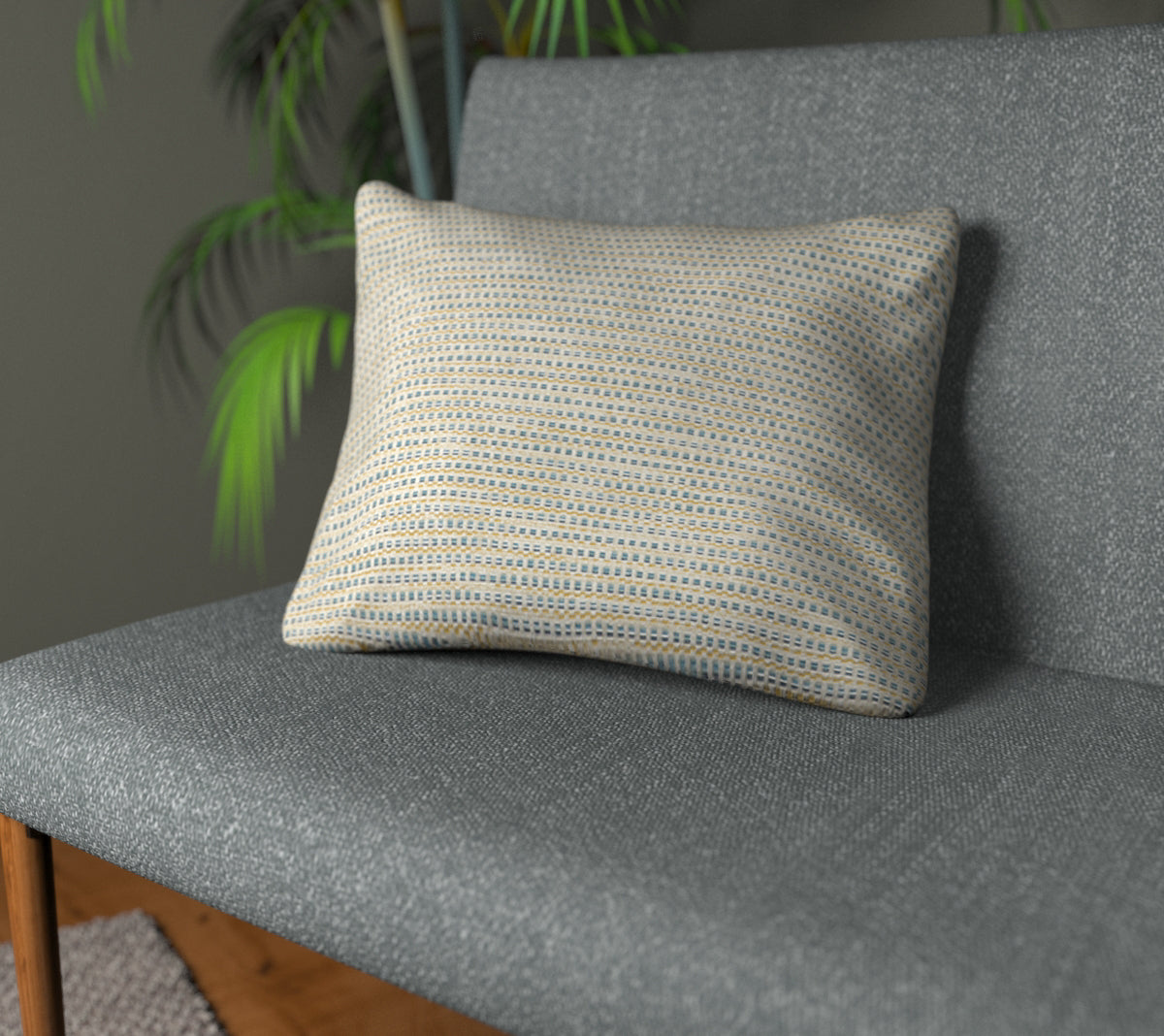 Alvana Sapphire Plain Cushion