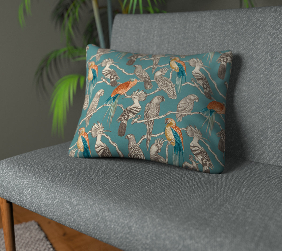 Aviary Lagoon Plain Cushion