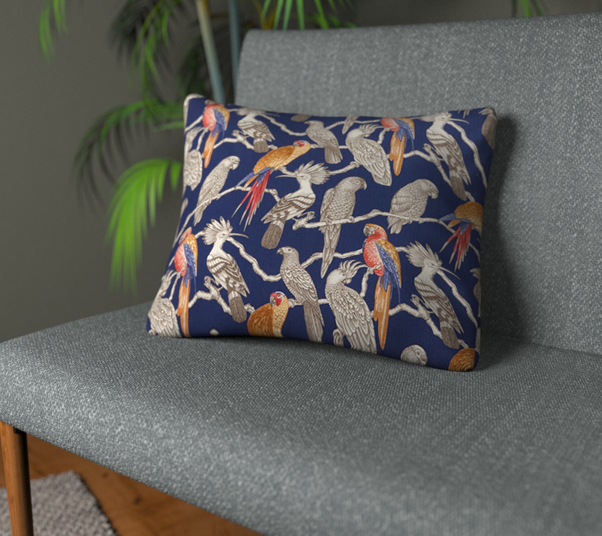 Aviary Marine Plain Cushion