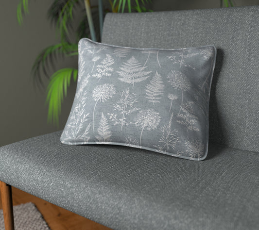 Chervil Denim Piped Cushion