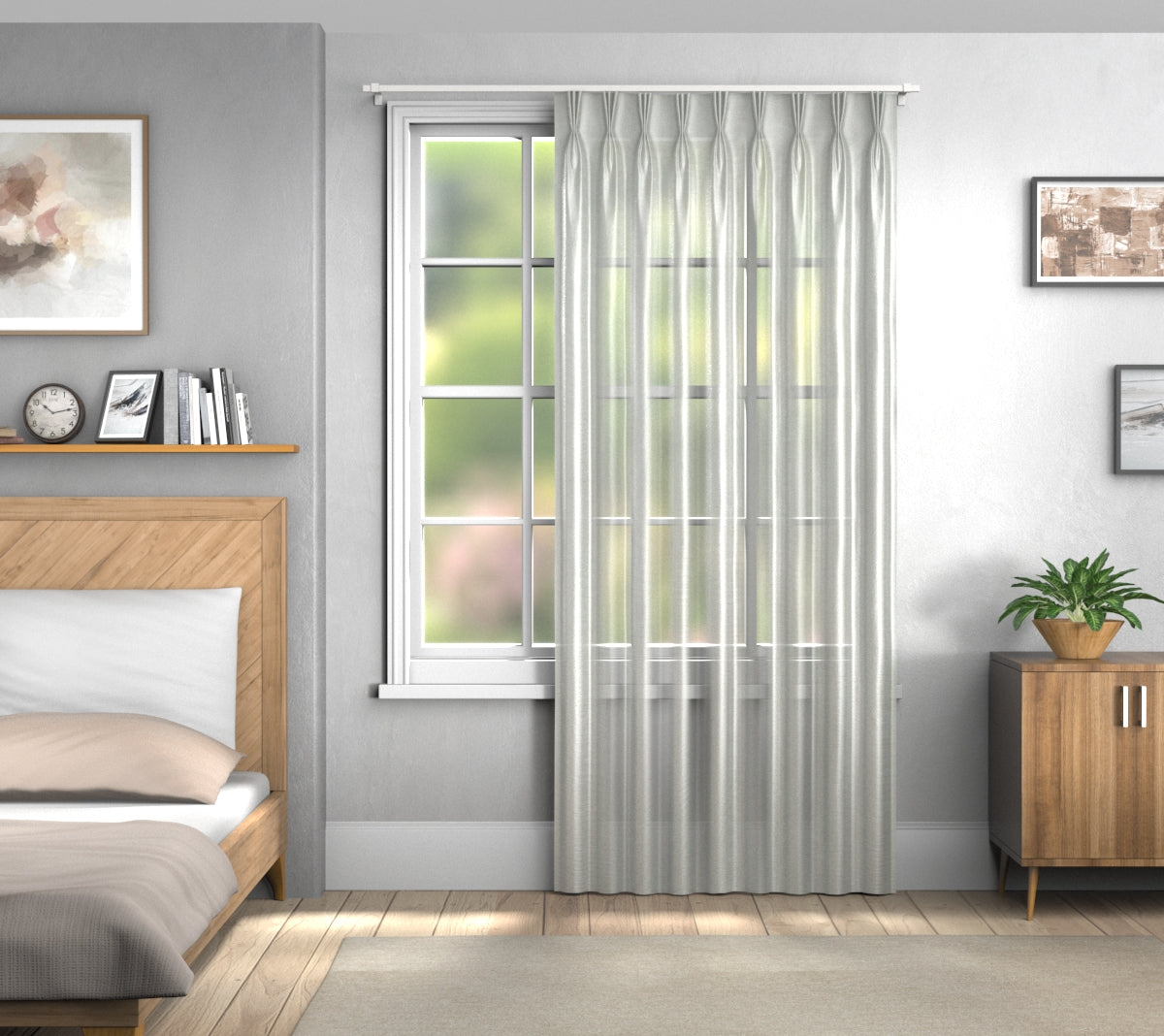Cirrus Mink Triple Pleat Curtain