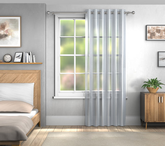 Cirrus Silver Eyelets Curtain