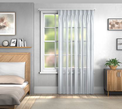 Cirrus Silver Triple Pleat Curtain