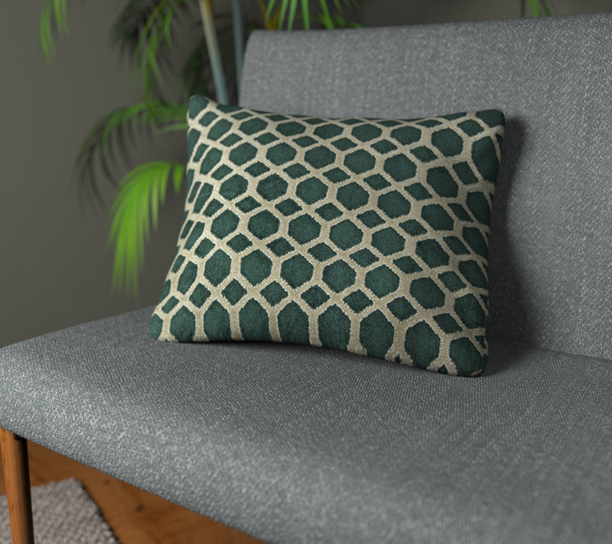 Dara Emerald Plain Cushion