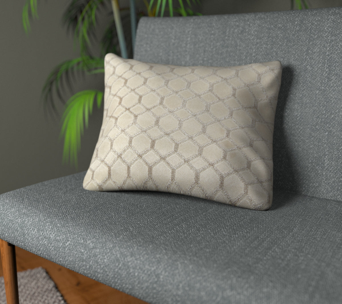 Dara Oyster Plain Cushion