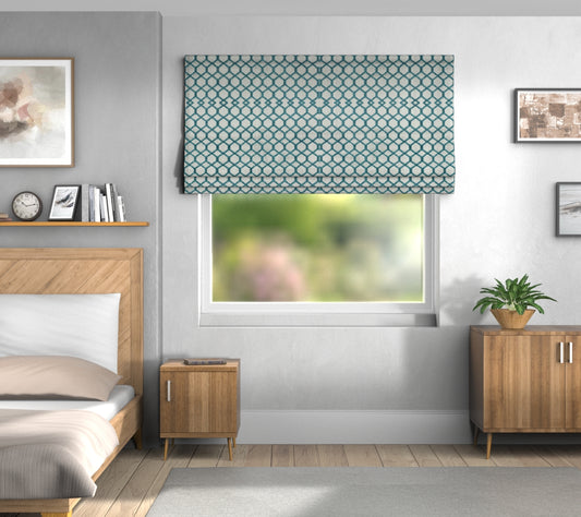 Dara Teal Default Roman Blind
