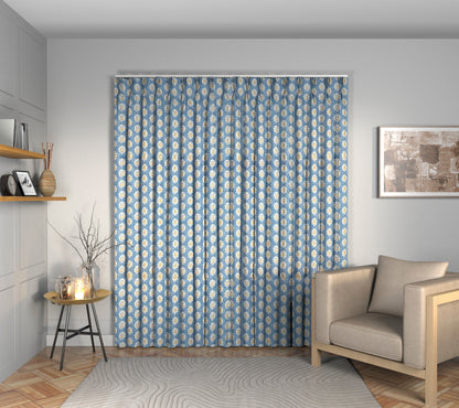 Sessile Leaf Cornflower Triple Pleat Curtain