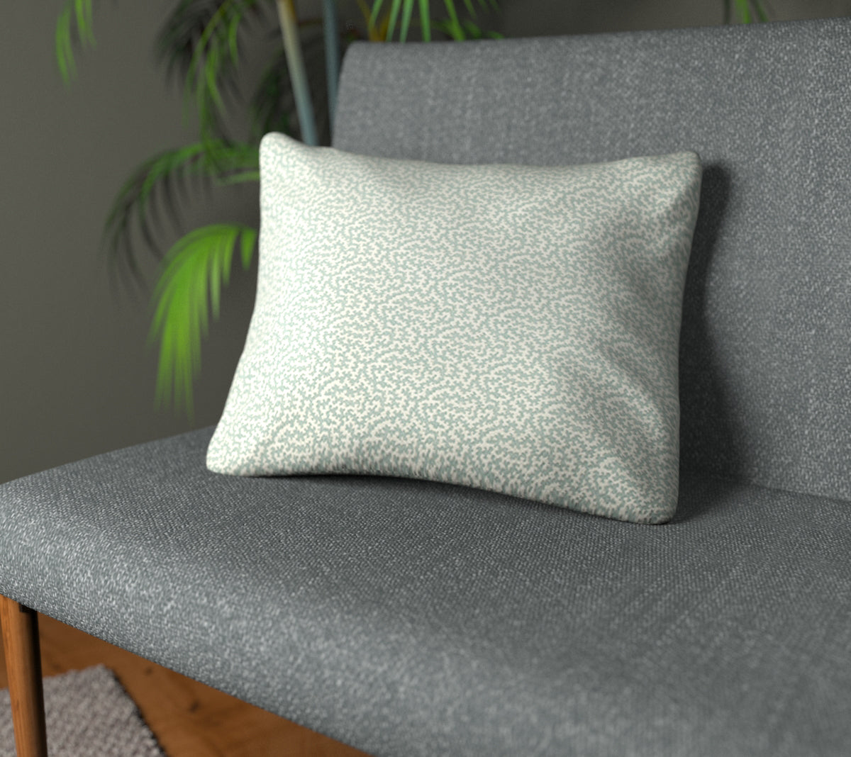 Truffle Blue Clay Plain Cushion