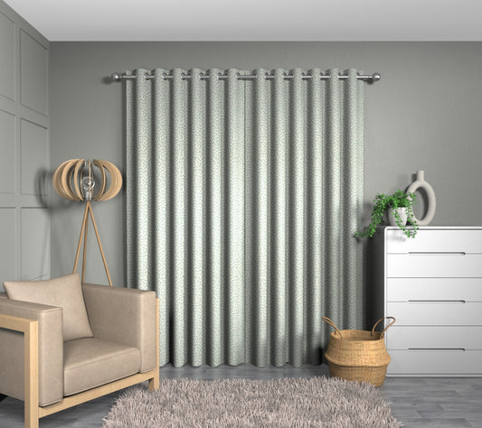 Truffle Blue Clay Eyelet Curtain