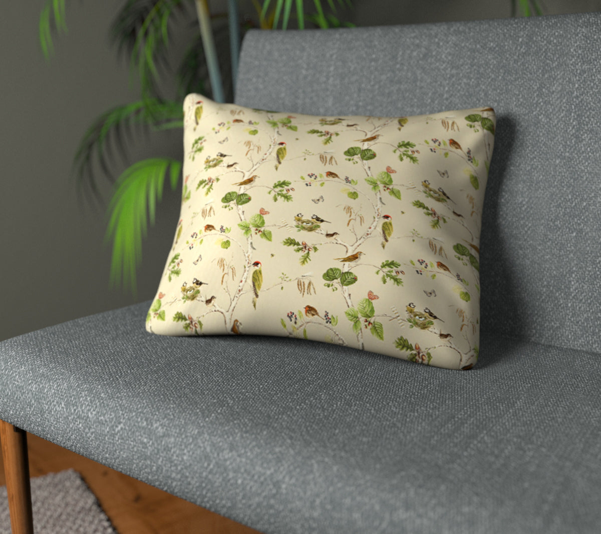 Woodland Chorus Birch/Multi Plain Cushion