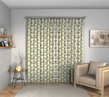 Rubus Blackberry Double Pleat Curtain