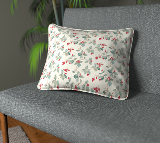 Rubus Raspberry Piped Cushion