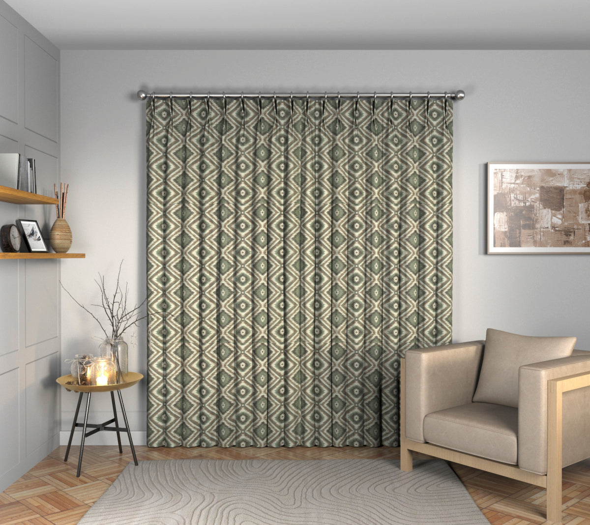 Kelim Opal Double Pleat Curtain