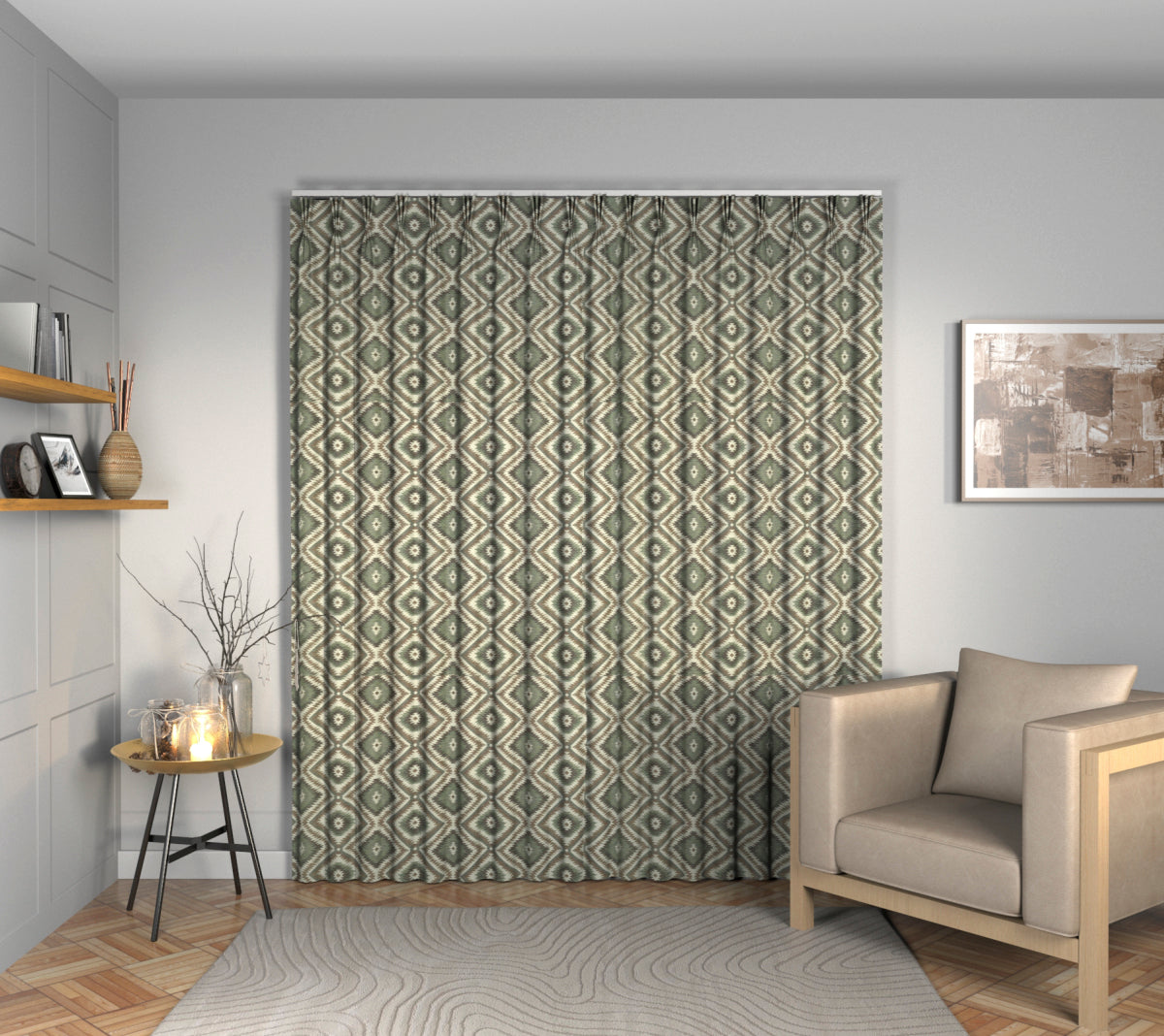 Kelim Opal Triple Pleat Curtain