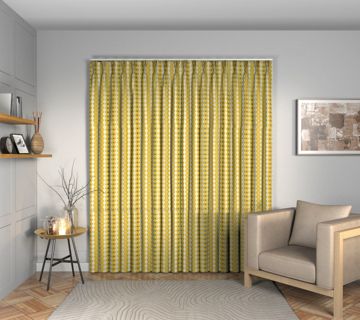Mossi Sumac Triple Pleat Curtain