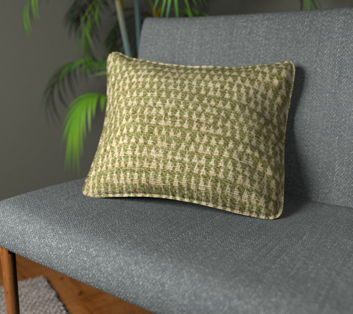 Merrington 232022 Olive Piped Cushion