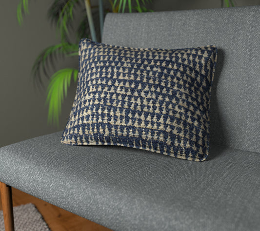 Merrington Indigo Piped Cushion