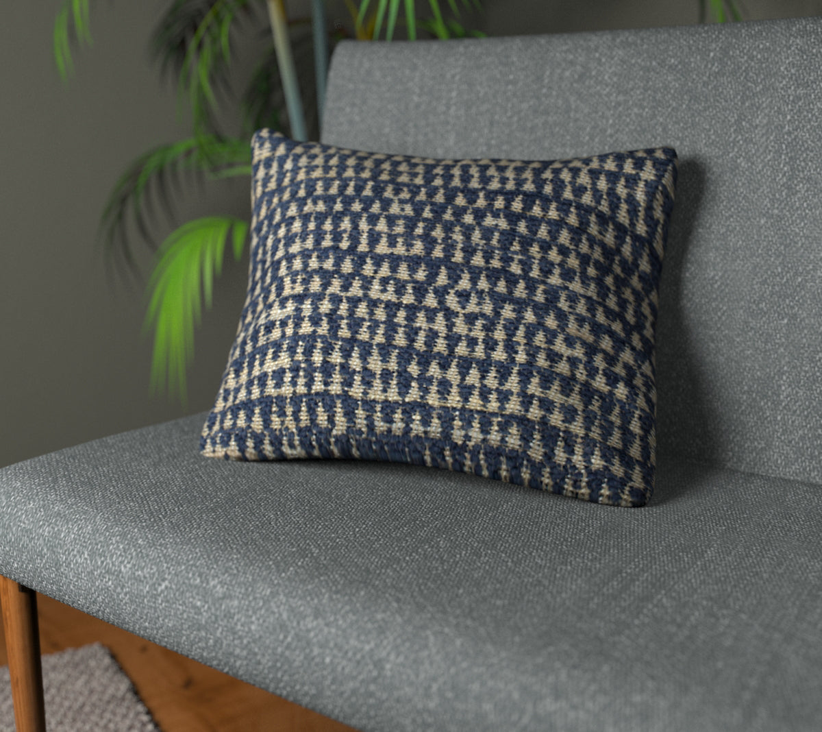 Merrington Indigo Plain Cushion