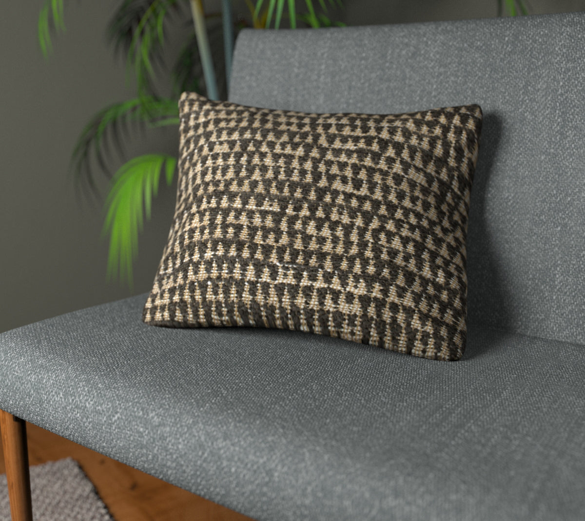 Merrington Charcoal Plain Cushion