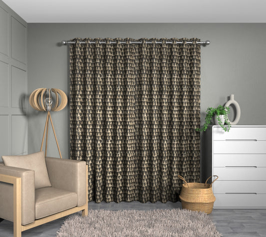 Merrington Charcoal Eyelet Curtain