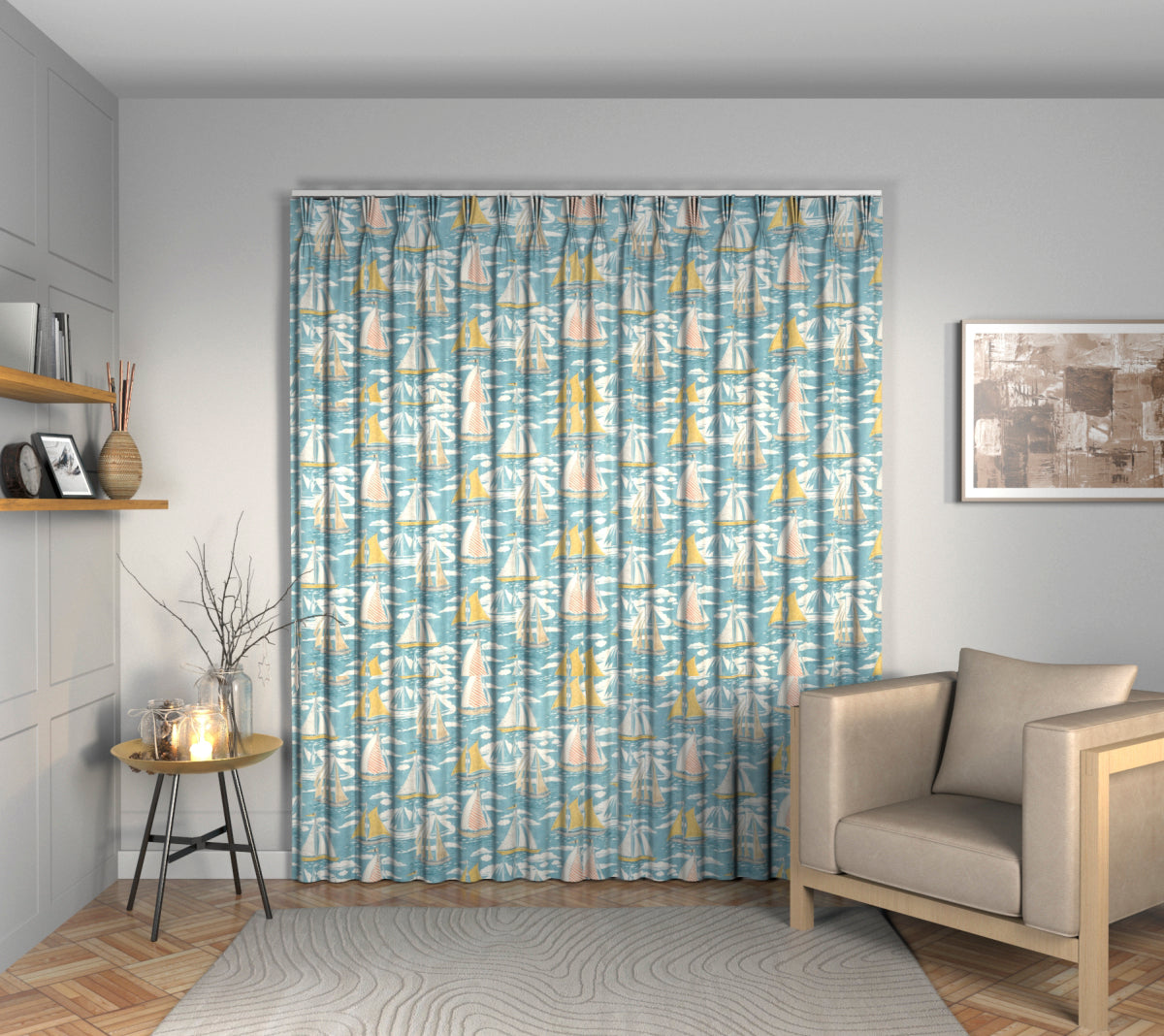 Sailor Pacific Triple Pleat Curtain