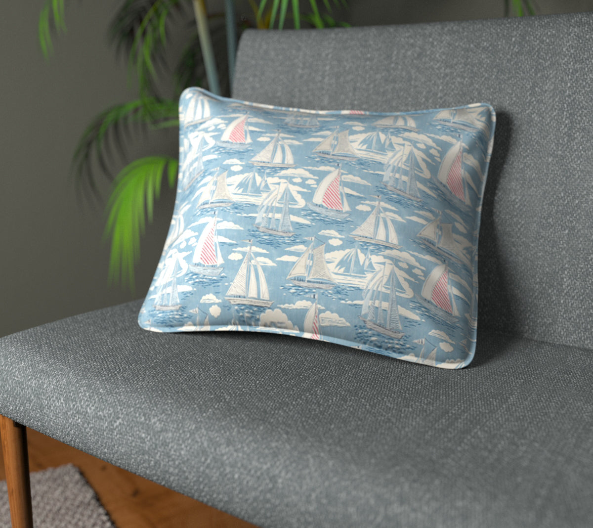Sailor Nautical Piped Cushion