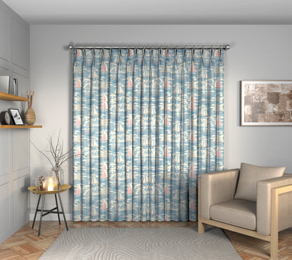 Sailor Nautical Double Pleat Curtain