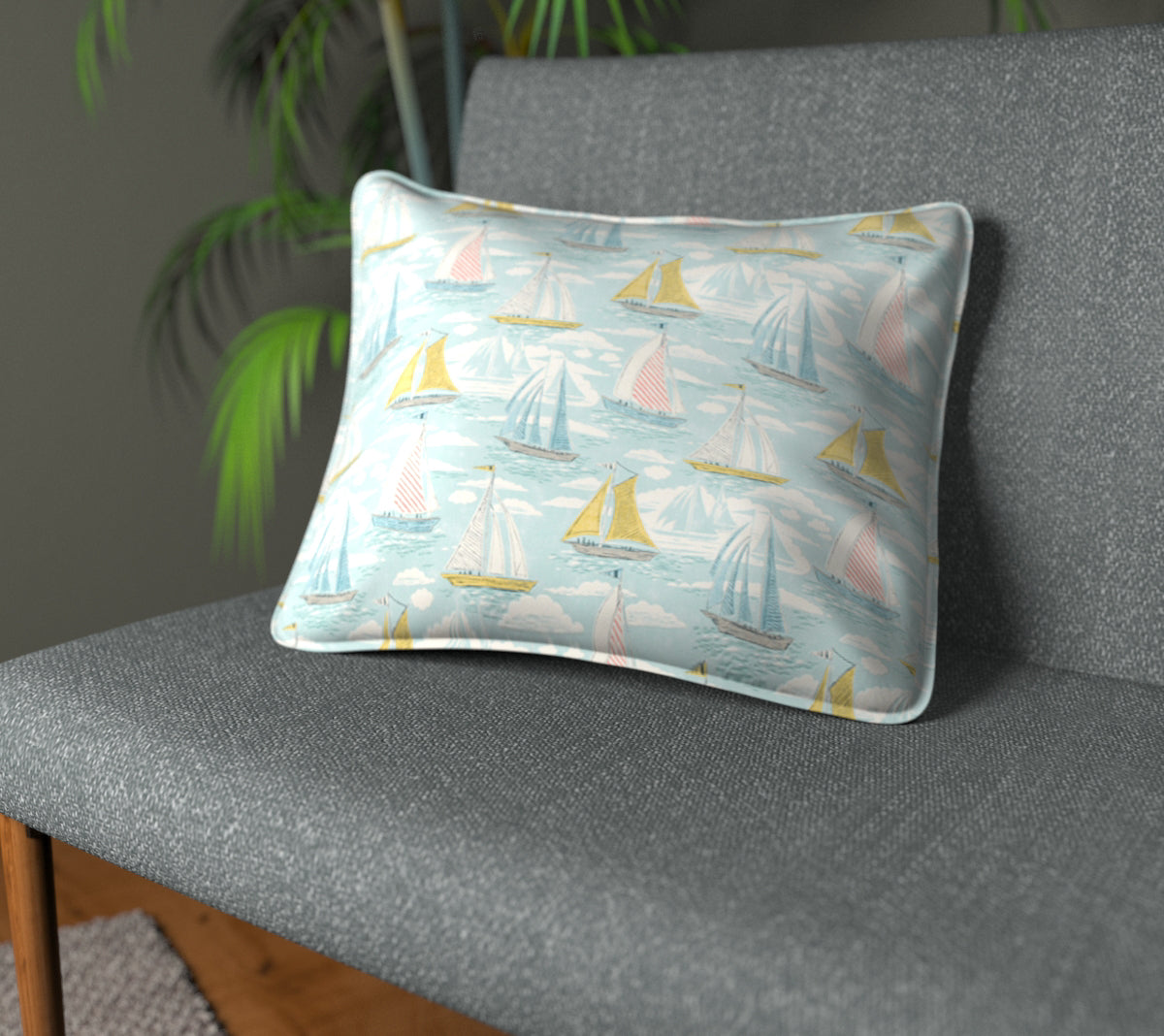 Sailor Aqua Piped Cushion