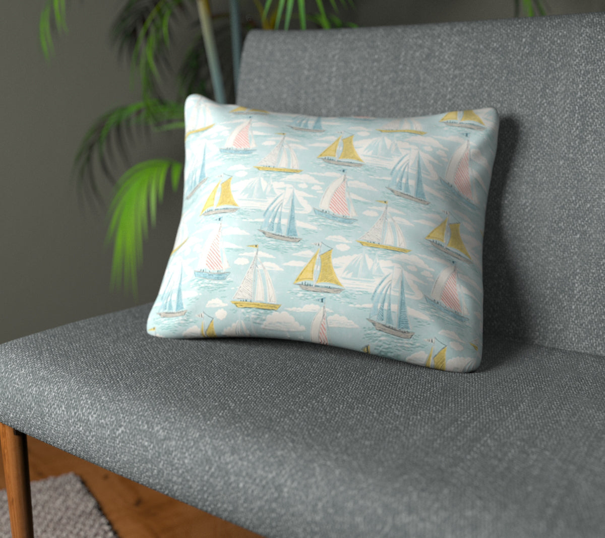 Sailor Aqua Plain Cushion