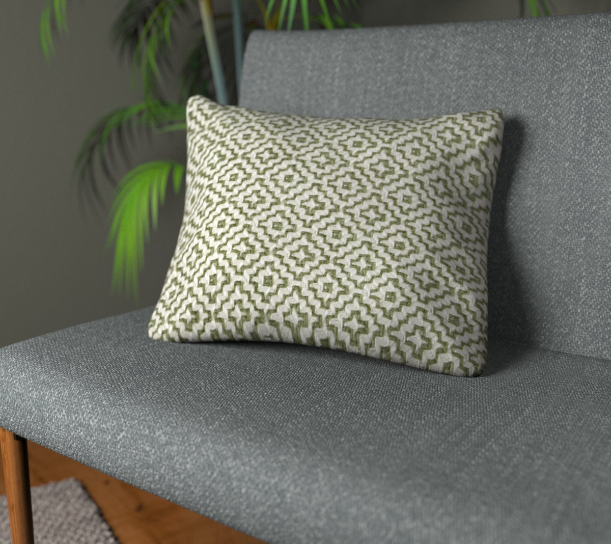 Linden Celadon Plain Cushion
