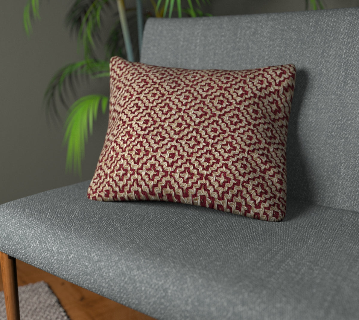 Linden Russet Plain Cushion