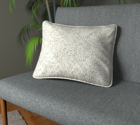Osier Wedgwood/Silver Piped Cushion