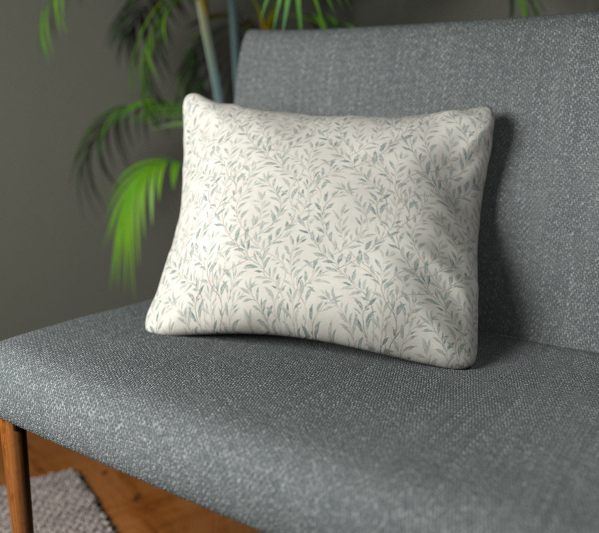 Osier Wedgwood/Silver Plain Cushion