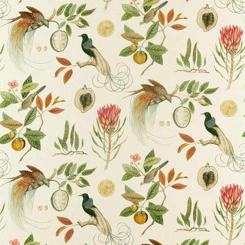 Paradesia Orange/Olive Fabric Sample