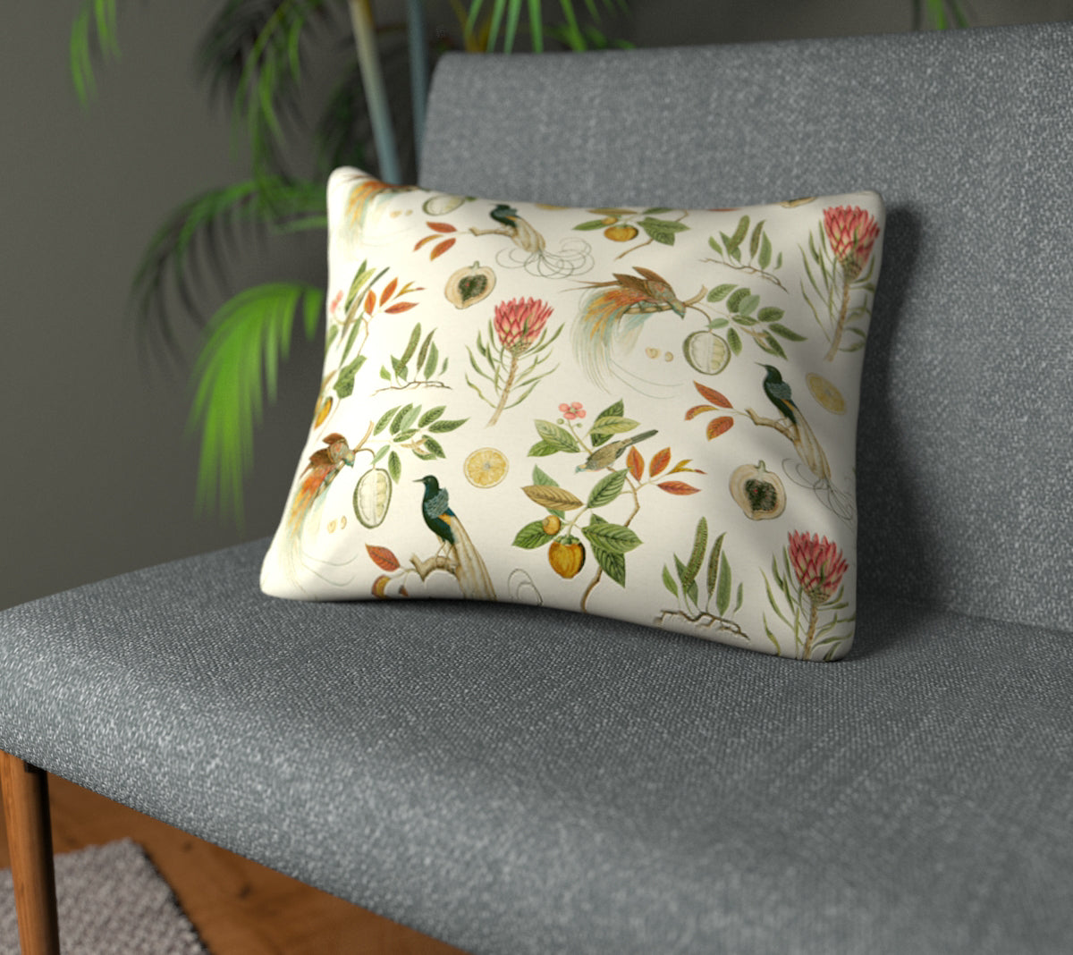 Paradesia Orange/Olive Plain Cushion