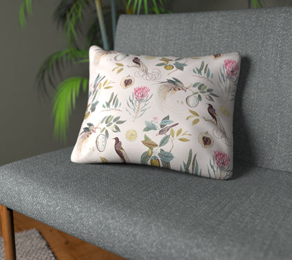 Paradesia Orchid/Grey Plain Cushion