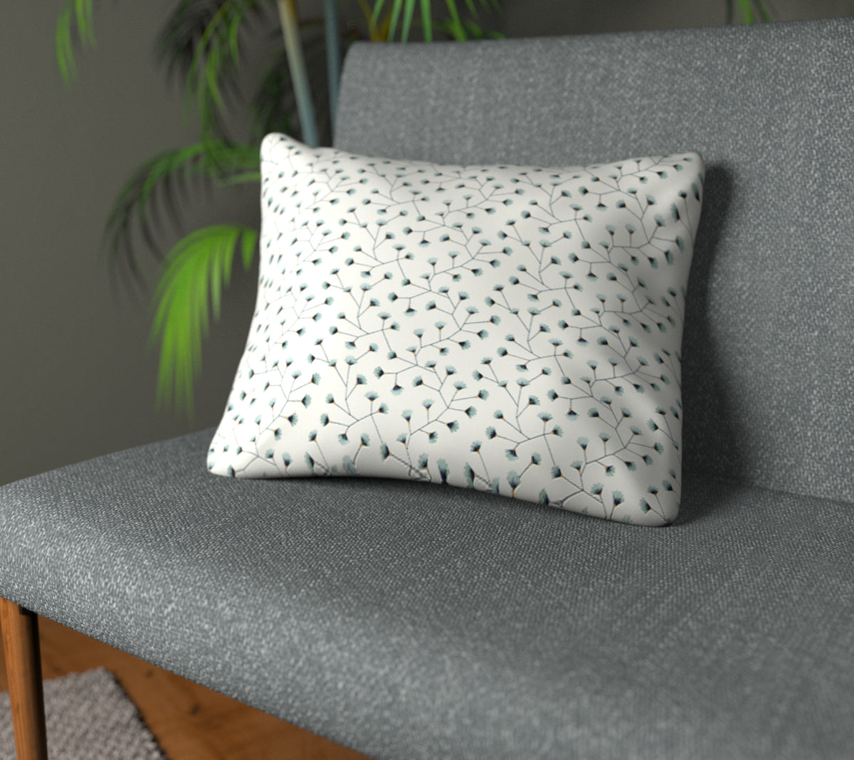 Gingko Trail Dijon Plain Cushion