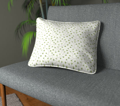 Gingko Trail Winter Rocket Piped Cushion