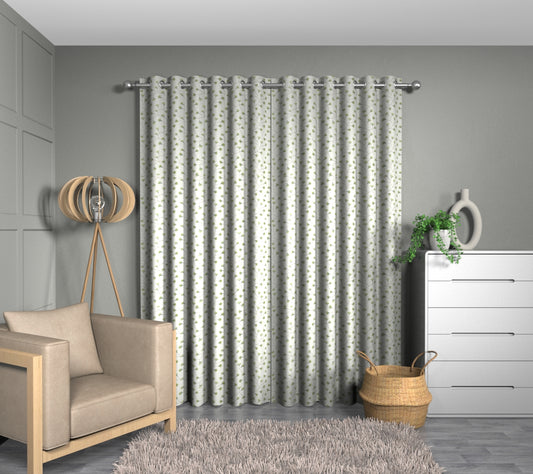 Gingko Trail Winter Rocket Eyelet Curtain