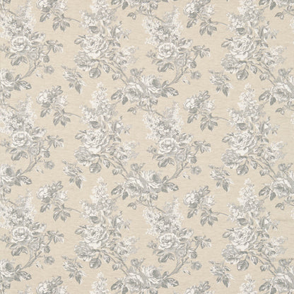Sorilla Damask Silver/Linen Fabric Sample