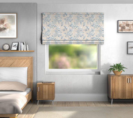 Sorilla Damask Delft/Linen