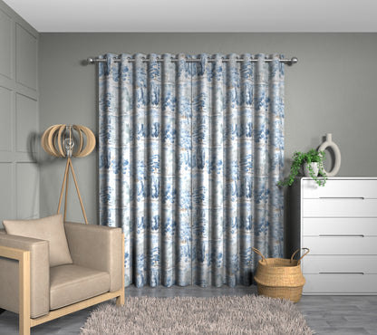 Waterperry Indigo Eyelet Curtain
