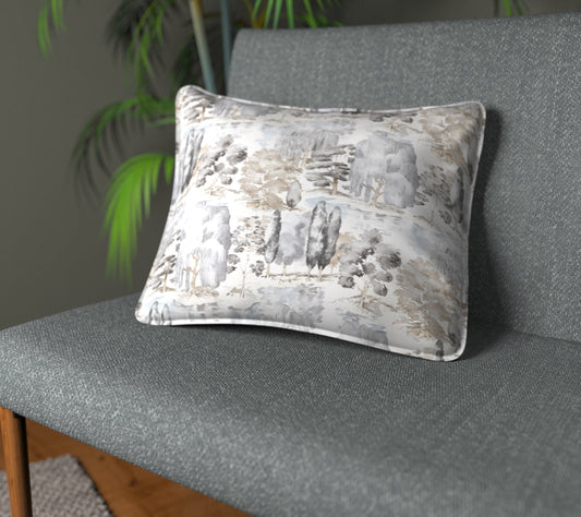 Waterperry Charcoal Piped Cushion