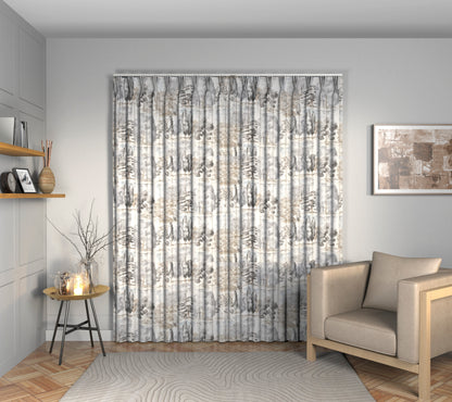 Waterperry Charcoal Triple Pleat Curtain